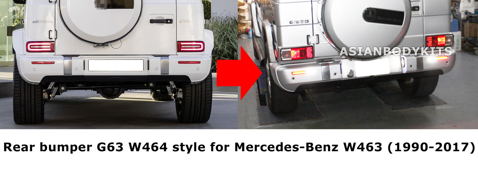 REAR BUMPER G63 W464 style for Mercedes Benz W463 G class (1990-2017) - Forza Performance Group