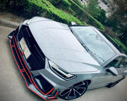 RS7 STYLE BODY KIT for AUDI A7 C8 4K8 2018 - 2023  Set includes:  Front Bumper Front Grille Side Skirts Rear Bumper with Diffuser Exhaust Tips