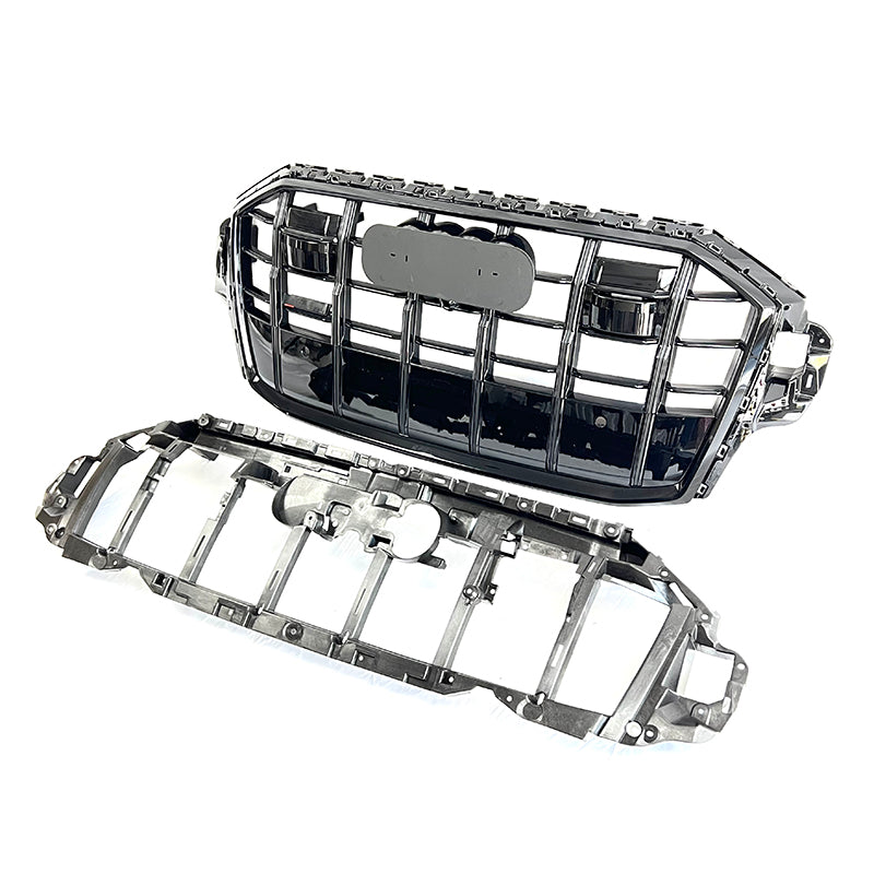 SQ7 STYLE FRONT GRILLE V2 for AUDI Q7 4M FACELIFT 2019 - 2024  Set includes:  Front Grille