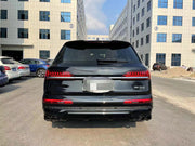 SQ7 STYLE REAR DIFFUSER WITH EXHAUST TIPS for AUDI Q7 4M FACELIFT 2019 - 2024  Set includes:  Rear Diffuser Exhaust Tips