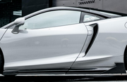 Dry Carbon Body Kit For McLaren GT 2013-2016  Set Include:  Front Lip Front Bumper OEM Part Fron Bumper Air Intake Cover Side Skirts Side Air Intake Cover Rear Diffuser Rear Diffuser Trims Rear Spoiler (2 types) Trunk/Hood Lid Panel Entrance Material: Dry Carbon