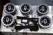 Air vents with ambient light 64 colors for the dashboard of:  Mercedes Benz A-class W176 W177 A180 A200 A220 A250 A45   Set include: 5 pcs of air vents  Switch control   Air vents with ambient light 64 colors for the dashboard of:  Mercedes Benz C-class W205 2015-2018 GLC-CLASS X253 2015-2019  Set include: 8 pcs of air vents  Switch control