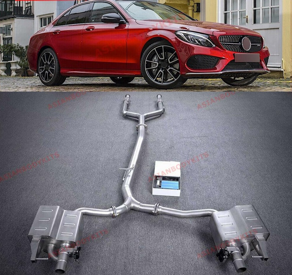 VALVED EXHAUST CATBACK for Mercedes Benz AMG W205 C205 C43
