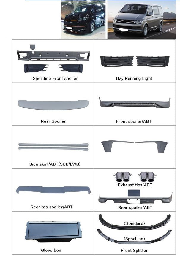 VOLKSWAGEN MULTIVAN PARTS T6 SERIES BODY KIT