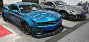 BODY KIT for CHEVROLET CAMARO 2010 - 2013  Set includes:  Front Lip (designed to fit an aftermarket ZL1 front bumper. if you are installing this kit on 3.6 or SS bumpers, it requires modifications) Fender Flares Side Skirts Rear Spoiler Rear Diffuser