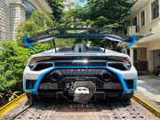 Conversion STO BODYKIT for Lamborghini Huracan LP580 - 610 2013-2016  Set include: Front bumper Front hood Front fenders Side skirts Rear Bumper Rear hood with Air intake Rear Spoiler Exhaust system STO badge Material: dry carbon with primer