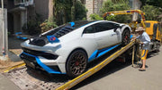 Conversion STO BODYKIT for Lamborghini Huracan LP580 - 610 2013-2016  Set include: Front bumper Front hood Front fenders Side skirts Rear Bumper Rear hood with Air intake Rear Spoiler Exhaust system STO badge Material: dry carbon with primer