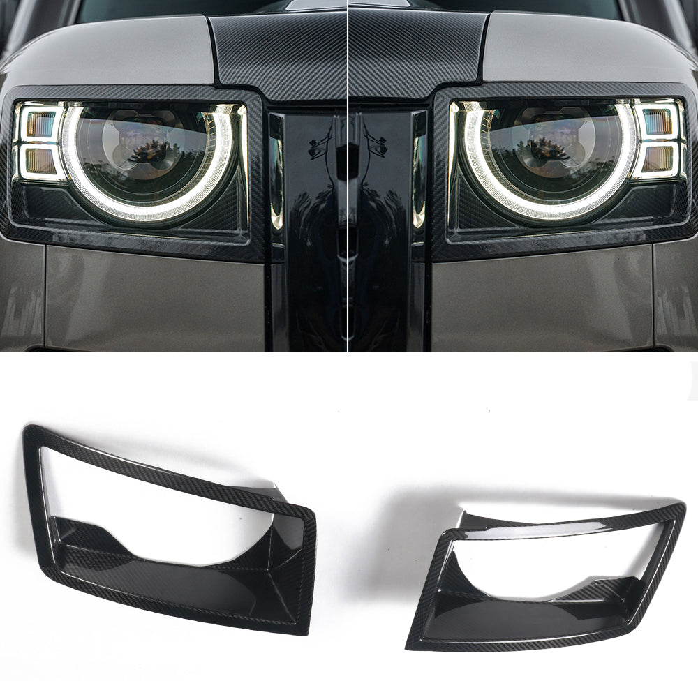 OuyOo Voor Land Rover Defender 110 20-22 Auto Koplamp Lampenkap Bescherming Netto Cover Metalen Auto Styling Zwart Auto Exterieur Accessoires OuyOo Voor Land Rover Defender 110 20-22 Auto Koplamp Lampenkap Bescherming Netto Cover Metalen Auto Styling Zwart Auto Exterieur Accessoires