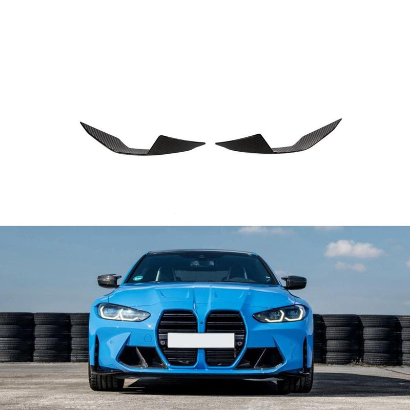 CARBON FIBER FRONT BUMPER CANARDS for BMW M3 G80 M4 G82 2020+