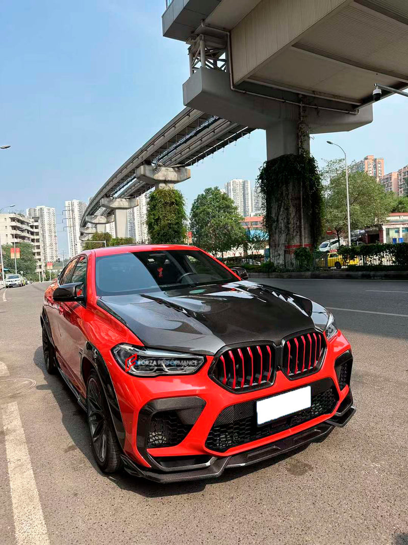 CARBON FIBER FRONT CANARDS for BMW X6M F96