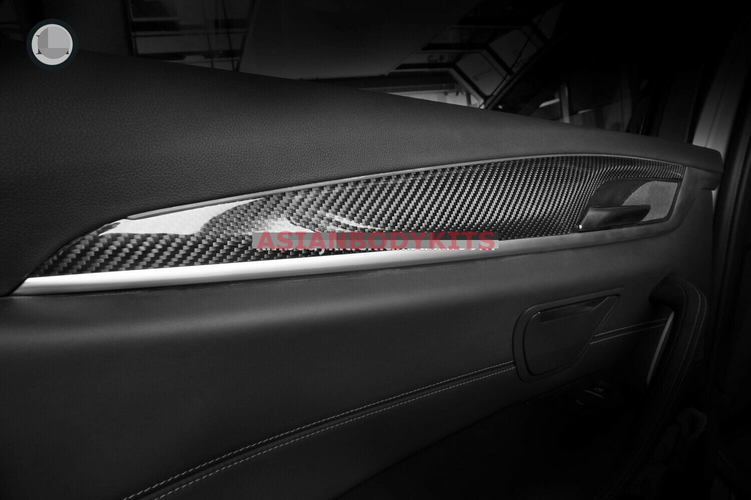 CARBON INTERIOR TRIM KIT for BMW 5-SERIES G30 2017+  Set includes:  Dashboard trim cover Front doors trim covers Rear doors trim covers Center console