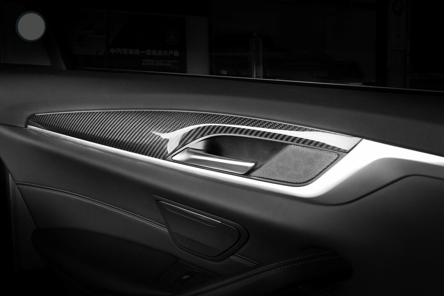 CARBON INTERIOR TRIM KIT for BMW 5-SERIES G30 2017+  Set includes:  Dashboard trim cover Front doors trim covers Rear doors trim covers Center console