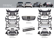 CONVERSION BODY KIT for MERCEDES BENZ S CLASS W222 2014 - 2020 UPGRADE to AMG S CLASS S63 S65 FACELIFT 2017 - 2020
Set includes:
AMG Front Bumper
AMG Rear Bumper
AMG Side Skirts
AMG Front Grille
NOTE: Professional installation is required