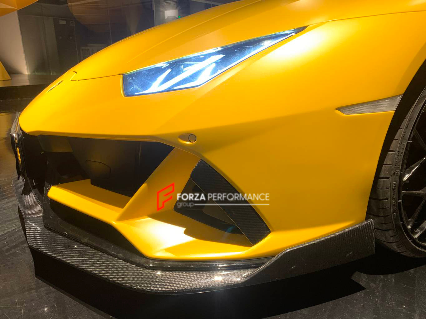 DRY CARBON FRONT LIP FOR LAMBORGHINI HURACAN LP580-2 LP610 EVO