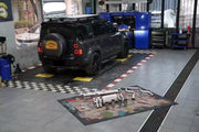 Exhaust System For Land Rover Defender 3.0 L663 110  Valved exhaust, meaning that has remote, controlled valves - allowing a switch between an aggressive loud sports sound and a sound that is closer to the OEM sound  Set include:  Front pipe Mufflers with valve Exhaust tips Factory exhaust tips must be reused  Material: Stainless steel 304 ( for an extra cost we can make titanium )  Optional: We can offer downpipe and catless downpipe