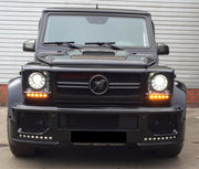 for Mercedes Benz G-class W463 Chrome LED Headlights Mans 1986 - 2006 G500 G55 - Forza Performance Group