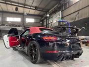 Forza Dry Carbon Rear Spoiler For Porsche 718 (982)  Set include:  Rear Spoiler Material: Dry Carbon  Note: Professional installation is required