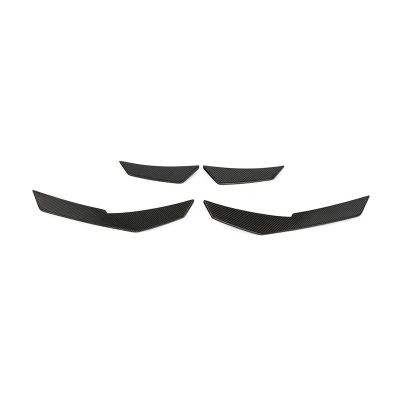 CARBON FIBER FRONT BUMPER CANARDS FOR AUDI R8 4S 2015-2018