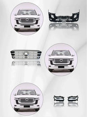CONVERSION BODY KIT for TOYOTA LAND CRUISER 200 LC 200 to LAND CRUISER 300 LC 300
Set includes:
Front Bumper
Front Grille
Side Fenders
Rear Bumper
Material: Plastic + Stainless Steel
NOTE: Professional installation is required.
Contact us for pricing