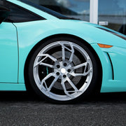 We manufacture premium quality forged wheels rims for  Lamborghini Gallardo 570-4 ( Gallardo 560-4 Spyder, Gallardo LP570-4 Super Trofeo ) in any design, size, color.  Factory wheels size:  Front Wheels: 19 x 8.5 ET 42 Rear Wheels: 19 x 11  ET 55 Or can be produced in aggressive wheel fitments.  Recommend use factory tire size 235/35ZR19 front tires and 295/30ZR19 rear tires. LIBERTY WALK LB MANSORY TOP WORK ANKRY