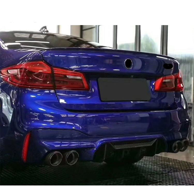 MP Style Dry Carbon Rear Diffuser For BMW M5 F90 2017-2020  Set Include:  Rear Diffuser Material: Dry Carbon  NOTE: Professional installation is required.