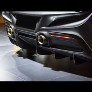 OEM Style Dry Carbon Body Kit For Ferrari F8  Set include:   Front Lip Front Lip Canards Hood Trims Side Skirts Rear Air Intlet Trims Rear Diffuser Rear Spoiler Engine Cover Material: Dry Carbon