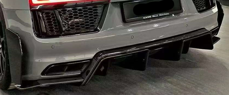 Performance Dry Carbon Body Kit For Audi R8 4S 2015-2018  Set include:   Front Lip Front Bumper Canards Side Skirts Rear Diffuser Rear Spoiler Material: Dry Carbon  NOTE: Professional installation is required.