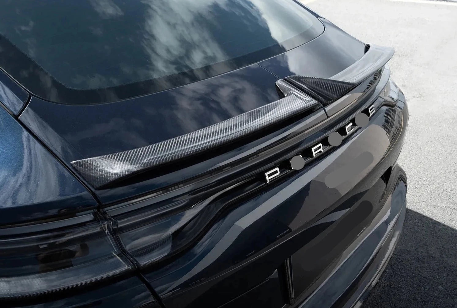 DRY CARBON BODY KIT for PORSCHE PANAMERA 971 2017 - 2023  Set includes:  Front Lip Front Bumper Trims Front Bumper Air Vent Covers Side Air Vent Covers Side Mirror Covers Side Skirts Rear Diffuser Rear Spoiler