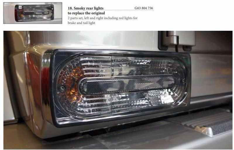 TAIL LIGHT COVERS for MERCEDES BENZ G CLASS W463 FACELIFT 2008 - 2017
Set includes:
Tail Light Covers
Material: Plastic
Note: Professional installation is required.