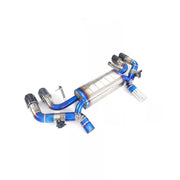 Aggressive Sporty Sound Valved Exhaust Catback Muffler For BMW M8 F93 Gran Coupe 2019+ 4.4L  Set include:  Center pipes Muffler with valves The valve control unit and remote controller Material: Stainless steel  Production time: 10 days  NOTE: Professional installation is required.
