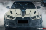 WIDE CARBON BODY KIT for BMW M4 G82/G83 2021+  Set includes:  Front Bumper Wide Fenders Side Skirts Rear Bumper Exhaust Tips