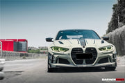 WIDE CARBON BODY KIT for BMW M4 G82/G83 2021+  Set includes:  Front Bumper Wide Fenders Side Skirts Rear Bumper Exhaust Tips