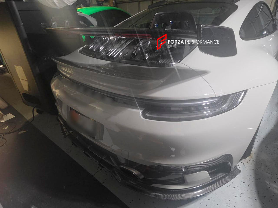 DRY CARBON REAR WING SPOILER with ENGINE LID for PORSCHE 911 992.2 CARRERA 2025+ upgrade to GT3