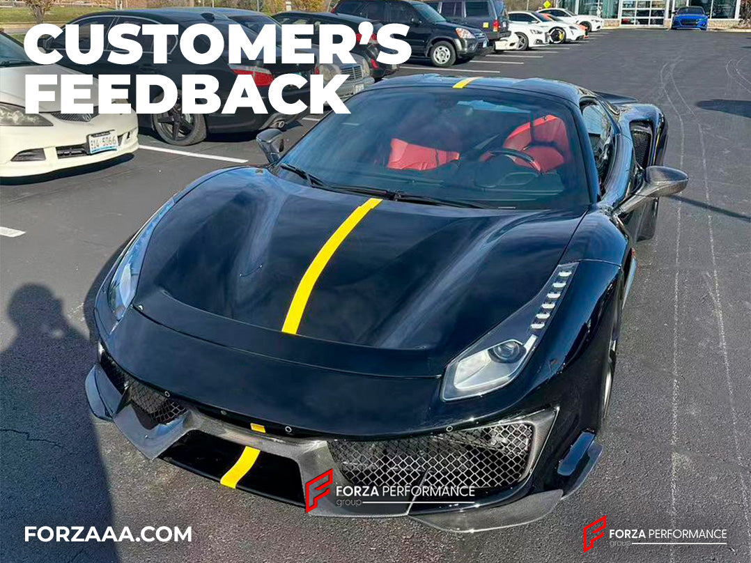 CONVERSION BODY KIT for FERRARI 488 SPIDER 2015 - 2020 UPGRADE to 488 PISTA 2018 - 2020: Customer's Feedback