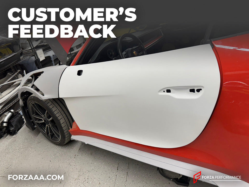 DRY CARBON DOORS for PORSCHE 911 992.1 TURBO S: Customer's Feedback
