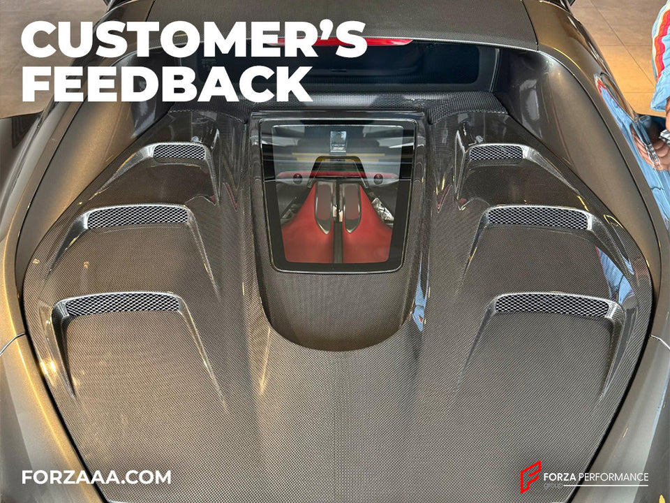 DRY CARBON ENGINE COVER for FERRARI 296 GTB 2022+: Customer's Feedback