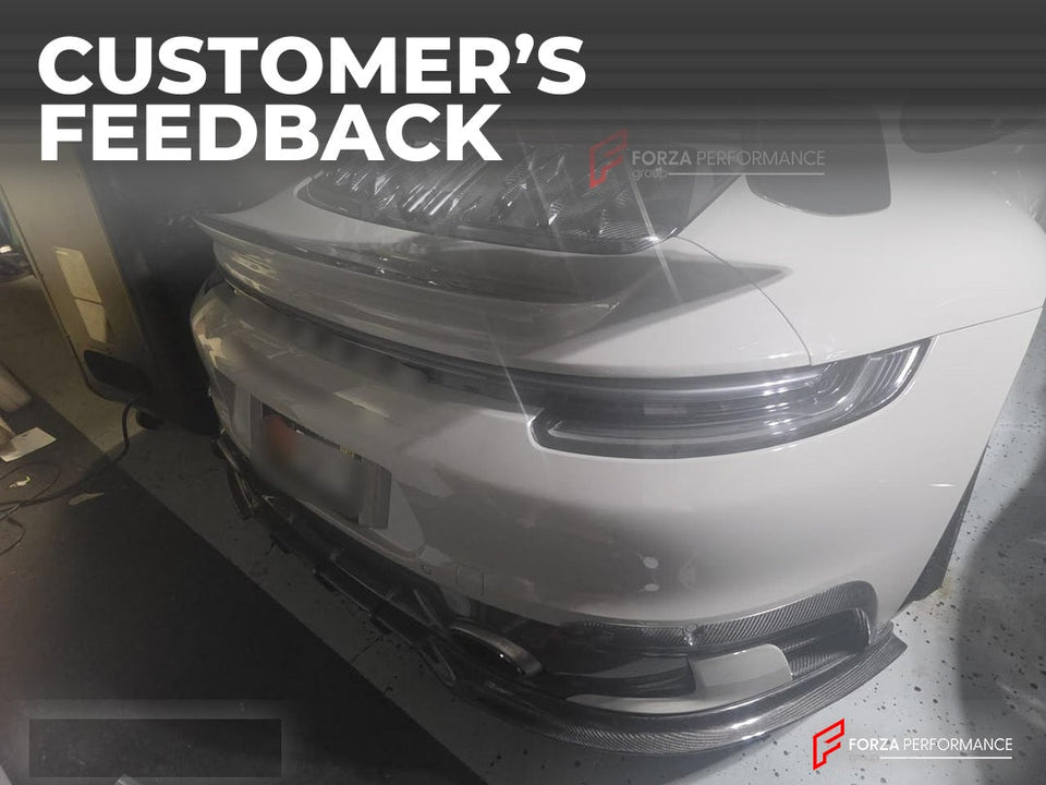 DRY CARBON REAR WING SPOILER with ENGINE LID for PORSCHE 911 992.2 CARRERA 2025+ upgrade to GT3