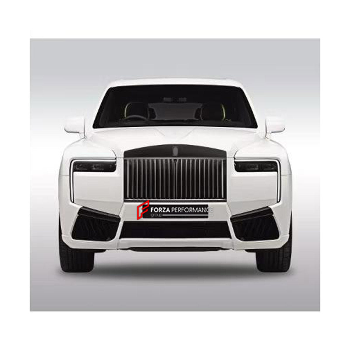 BODY KIT for Rolls-Royce Cullinan 2025+
Set includes:

Front Bumper Assembly
Front Grille
Rear Bumper Assembly
Exhaust Tips
Material: Plastic

NOTE: Professional installation is required.