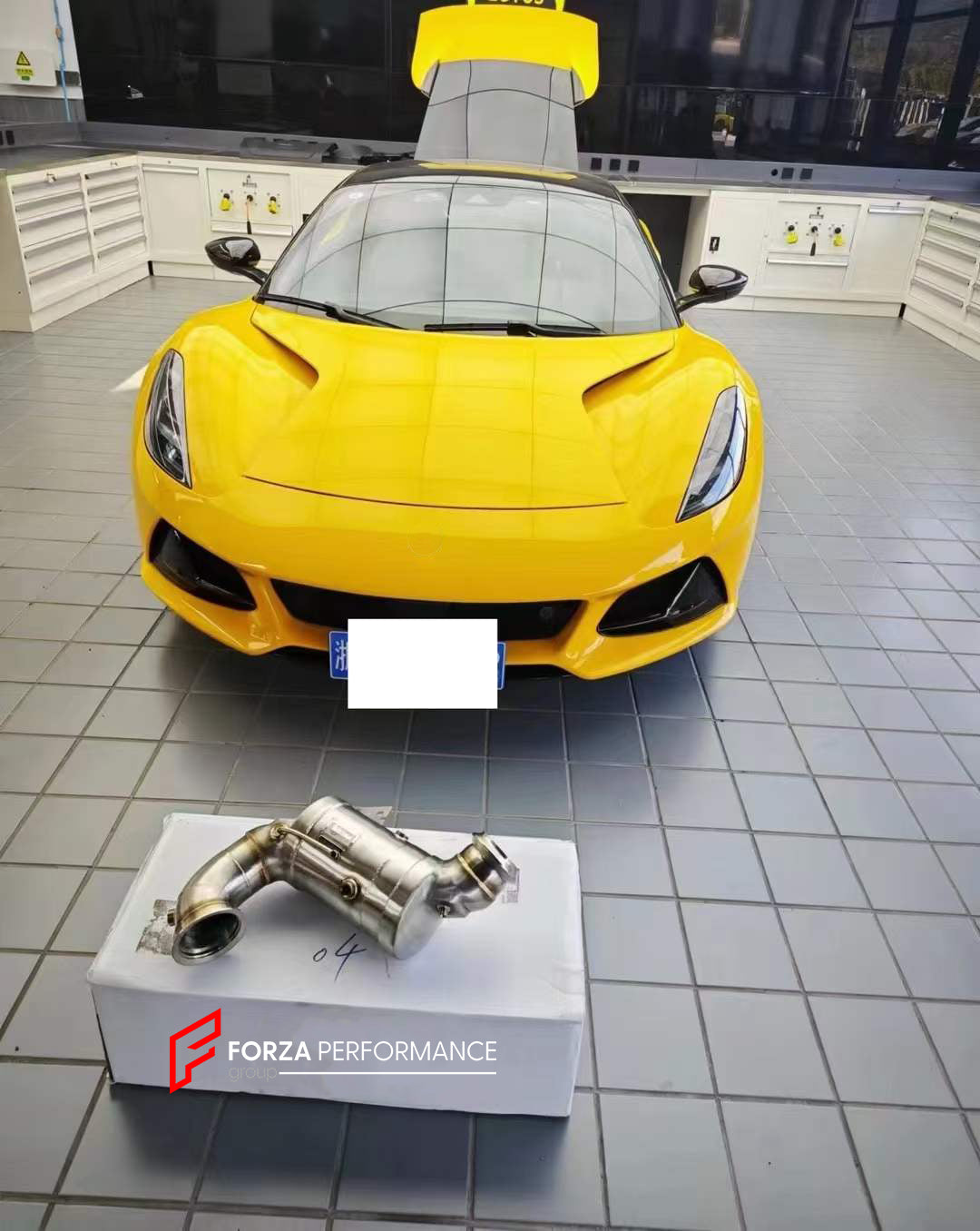 VALVED EXHAUST CATBACK MUFFLER for LOTUS EMIRA 2.0T  Set includes:  Center Pipes Mufflers with valves Exhaust tips
