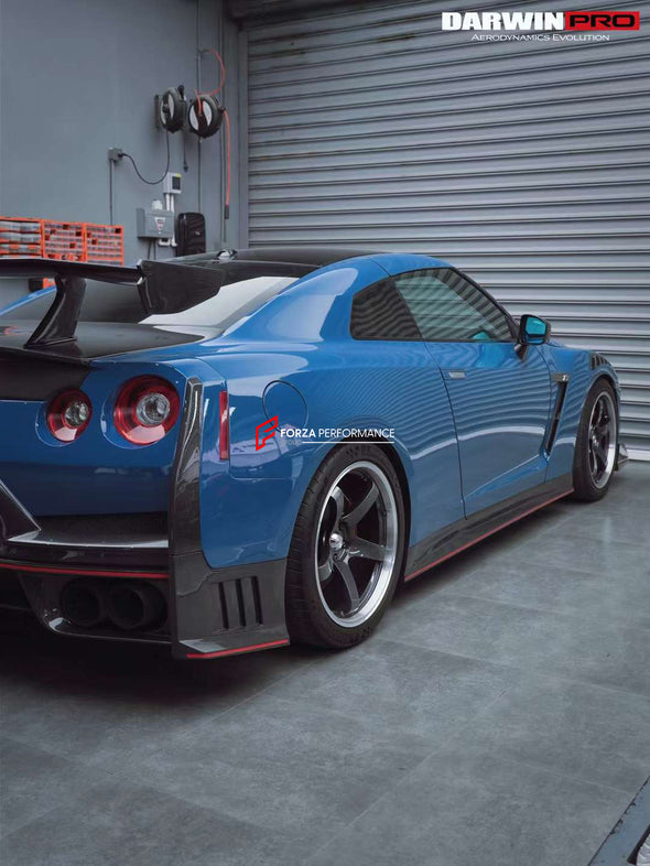 AUTHENTIC DARWINPRO DRY CARBON BODY KIT for NISSAN GT-R R35 2008 - 2024  Set includes:  Front Bumper Front Grille Front Lip Front Fender Vents Side Skirts Rear Bumper Rear Diffuser Rear Spoiler Trunk
