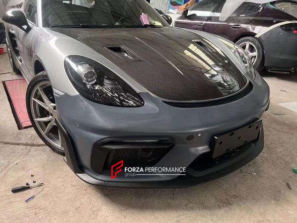 GT4RS BODY KIT for PORSCHE 718 982 CAYMAN BOXSTER 2016+  Set includes:  Front Bumper Rear Spoiler Exhaust Tips Side Air Vent Covers