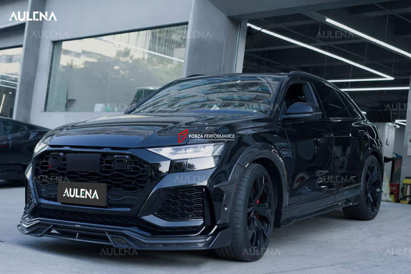 AUTHENTIC AULENA DRY CARBON WIDE BODY KIT for AUDI RSQ8 4M 2020+  Set includes:  Front Lip Front Air Vent Cover Hood/Bonnet Side Skirts Side Fenders Carbon Add-ons Trunk Wing Spoiler Rear Diffuser
