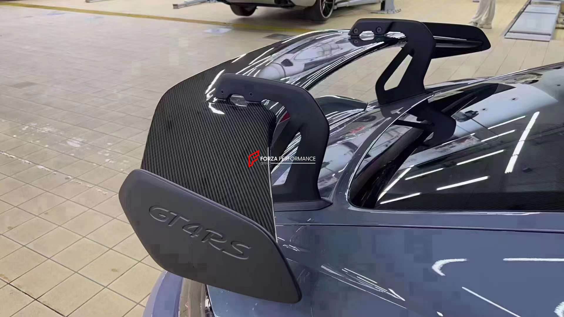 DRY CARBON REAR SPOILER for PORSCHE 718 CAYMAN GT4RS  Set includes:  Rear Spoiler