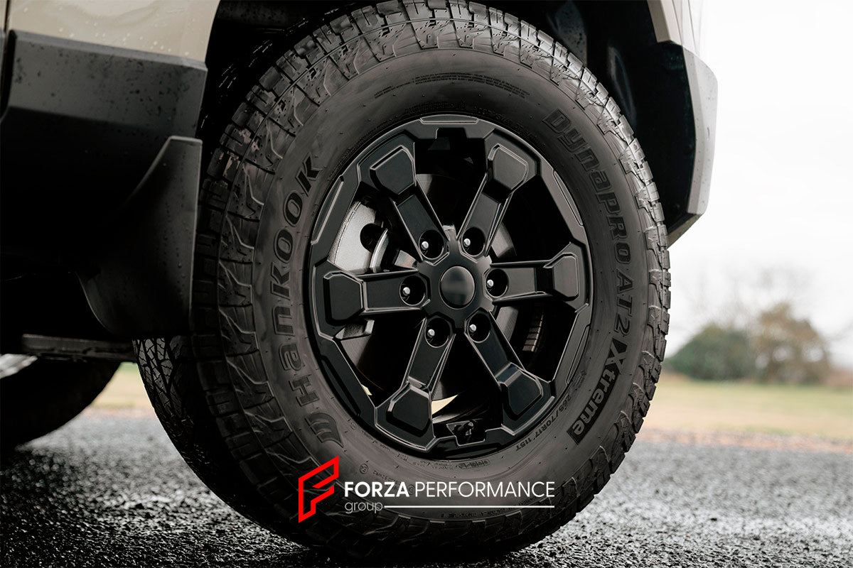 We manufacture premium quality forged wheels for KIA TASMAN 2025&nbsp;in any design, size, color.

THIS WHEEL DESIGN CAN BE CUSTOM-MADE FOR YOUR CAR IN ANY SIZE AND COLOR OPTIONS
Available in monoblock, 2-piece, 3-piece, duoblock, beadlock
3D wheel renderings are provided according to the exact dimensions and specifications requested by the client, ensuring proper fitment for their car prior to production

OPTIONS:&nbsp;

Brushed, polished, chrome, dual-color, milled face&nbsp;&nbsp;
Floating spinning cente