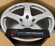 We manufacture premium quality forged wheels rims for Porsche 911 996 TURBO 1997 - 2006 in any design, size, color.

WHEEL SIZE:

Front: 18 x 8.0 ET 50
Rear: 18 x 11 ET 45
PCD: 5 x 130
CB: 71.6
Finish: Full Matte Silver
Material: 6061-T6 Forged Aluminum

THIS WHEEL DESIGN CAN BE CUSTOM-MADE FOR YOUR CAR IN ANY SIZE AND COLOR OPTIONS
Available in monoblock, 2-piece, 3-piece, duoblock, beadlock
3D wheel renderings are provided according to the exact dimensions and specifications requested by the client, ensur