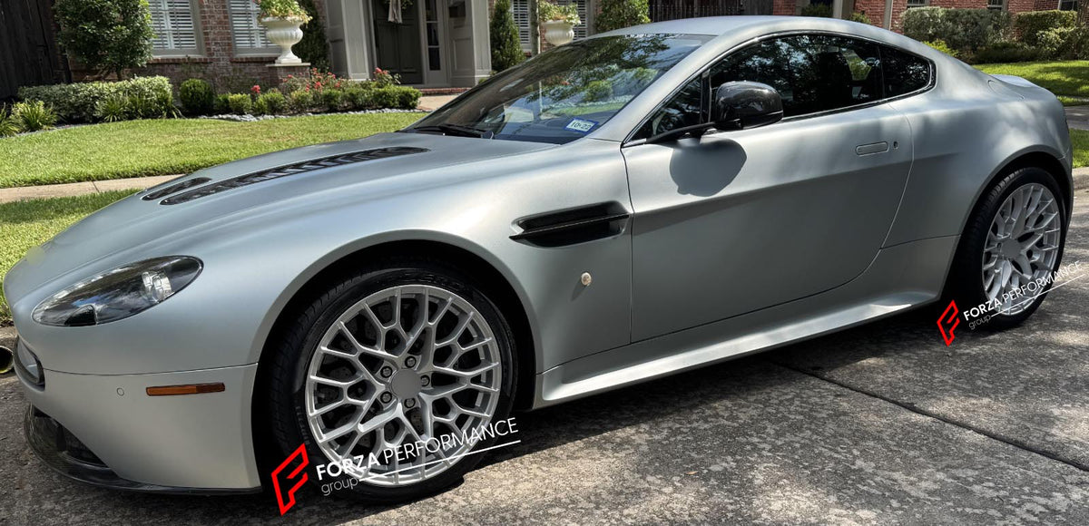 We manufacture premium quality forged wheels rims for Aston Martin V12 VANTAGE 2005 - 2017 in any design, size, color.

WHEEL SIZE:

Front: 19 x 9.0 ET 40
Rear: 19 x 11 ET 51
PCD: 5 x 114.3
CB: 68.1
Finish: Satin Silver
Material: 6061-T6 Forged Aluminum
THIS WHEEL DESIGN CAN BE CUSTOM-MADE FOR YOUR CAR IN ANY SIZE AND COLOR OPTIONS
Available in monoblock, 2-piece, 3-piece, duoblock, beadlock
3D wheel renderings are provided according to the exact dimensions and specifications requested by the client, ensuri