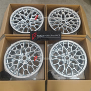 We manufacture premium quality forged wheels rims for Aston Martin V12 VANTAGE 2005 - 2017 in any design, size, color.

WHEEL SIZE:

Front: 19 x 9.0 ET 40
Rear: 19 x 11 ET 51
PCD: 5 x 114.3
CB: 68.1
Finish: Satin Silver
Material: 6061-T6 Forged Aluminum
THIS WHEEL DESIGN CAN BE CUSTOM-MADE FOR YOUR CAR IN ANY SIZE AND COLOR OPTIONS
Available in monoblock, 2-piece, 3-piece, duoblock, beadlock
3D wheel renderings are provided according to the exact dimensions and specifications requested by the client, ensuri
