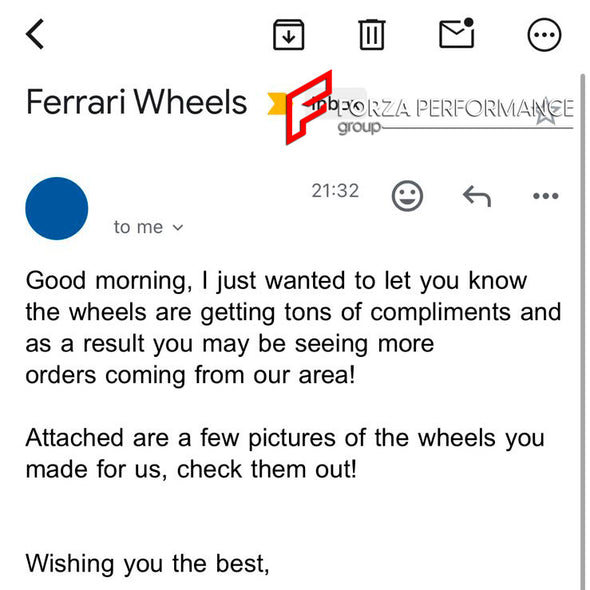 19 INCH FORZA FORGED WHEELS RIMS fit for FERRARI 348 TS 1989 custom fit OEM FERRARI 458 ITALIA SPYDER