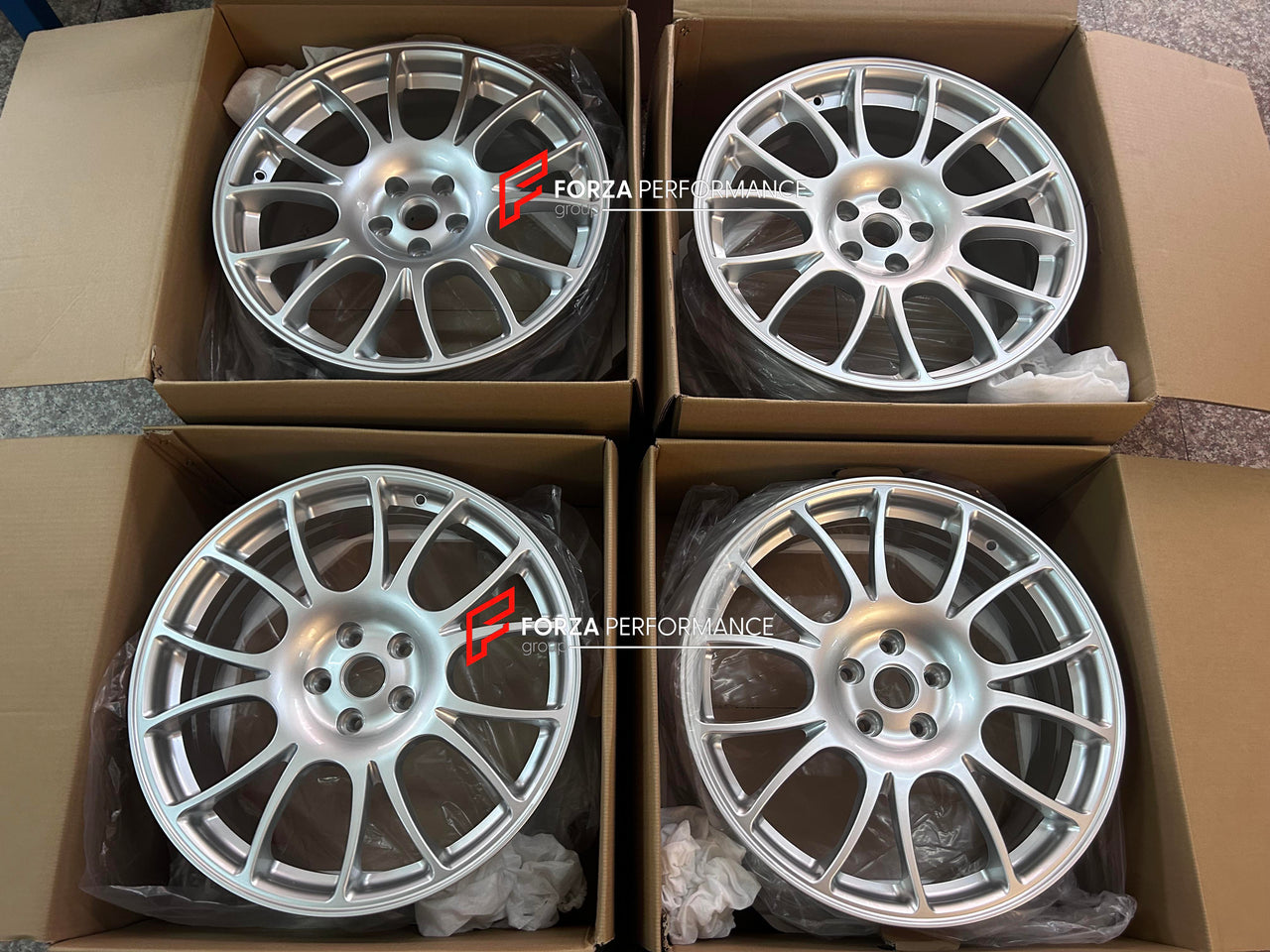 19 INCH FORGED WHEELS RIMS for FERRARI 430 SPIDER FORZA PERFORMANCE custom fit 360 challenge wheels
