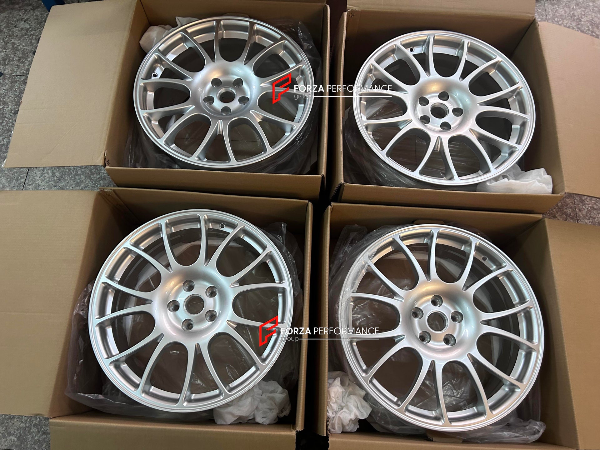 19 INCH FORGED WHEELS RIMS for FERRARI 430 SPIDER FORZA PERFORMANCE custom fit 360 challenge wheels